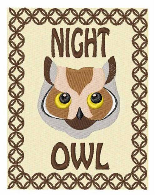 Picture of Night Owl Machine Embroidery Design