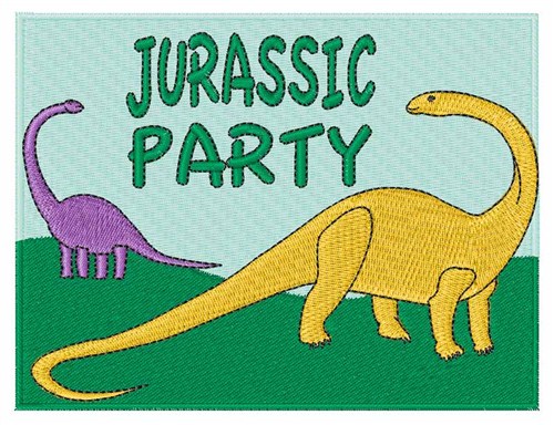 Jurassic Party Machine Embroidery Design