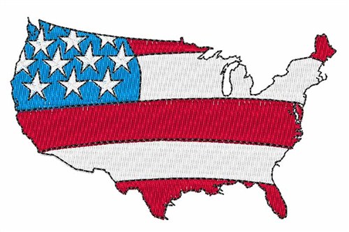 US Country Machine Embroidery Design