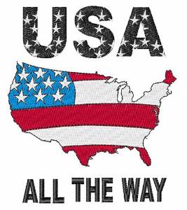 Picture of USA All the Way Machine Embroidery Design
