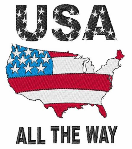 Picture of USA All the Way Machine Embroidery Design