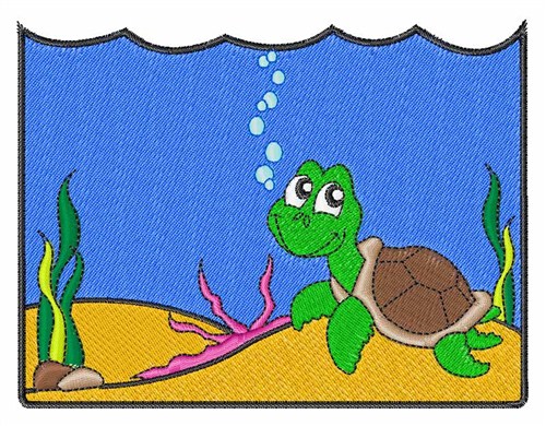 Sea Turtle Machine Embroidery Design