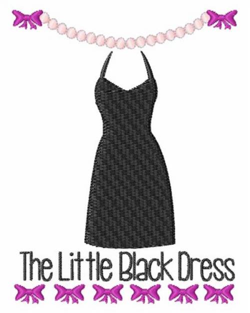 Picture of Little Black Dress Machine Embroidery Design