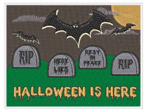 Halloween is Here Machine Embroidery Design