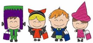 Picture of Halloween Kids Machine Embroidery Design