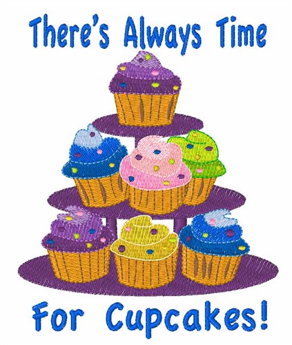 Time For Cupcakes Machine Embroidery Design