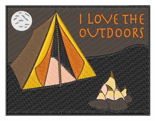 I Love the Outdoors Machine Embroidery Design