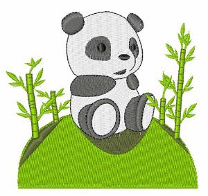 Picture of Panda Bear Cub Machine Embroidery Design