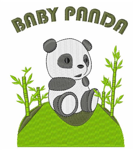 Baby Panda Machine Embroidery Design