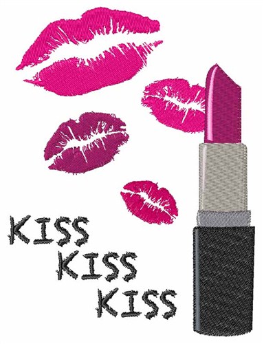 Kiss Kiss Machine Embroidery Design