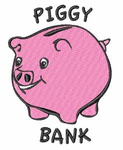 Picture of Piggy Bank Machine Embroidery Design