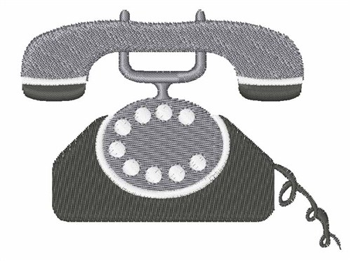 Rotary Phone Machine Embroidery Design