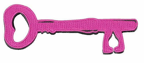 Pink Key Machine Embroidery Design