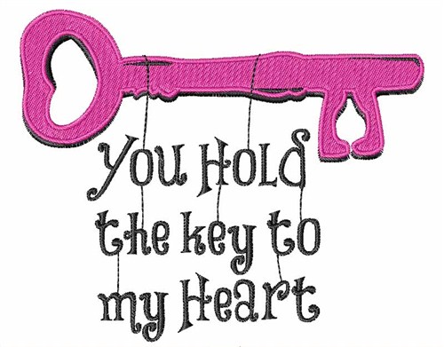 Key to My Heart Machine Embroidery Design