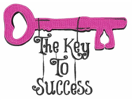 Key to Success Machine Embroidery Design
