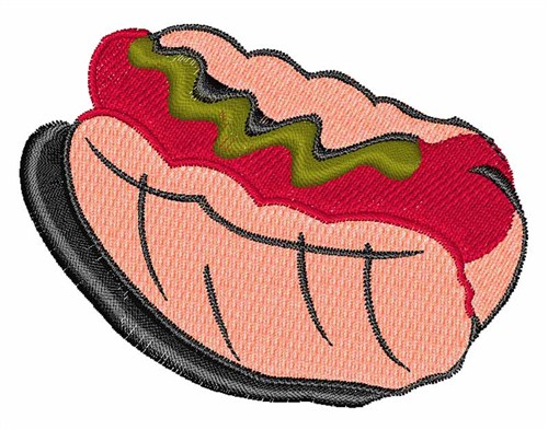 Abstract Hot Dog Machine Embroidery Design