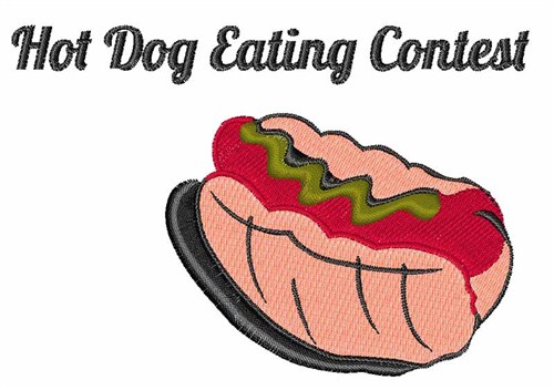 Hot Dog Eating Contest Machine Embroidery Design
