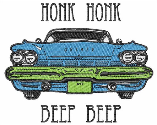 Honk Beep Machine Embroidery Design