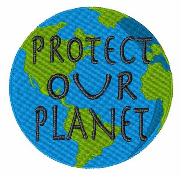 Picture of Protect Our Planet Machine Embroidery Design