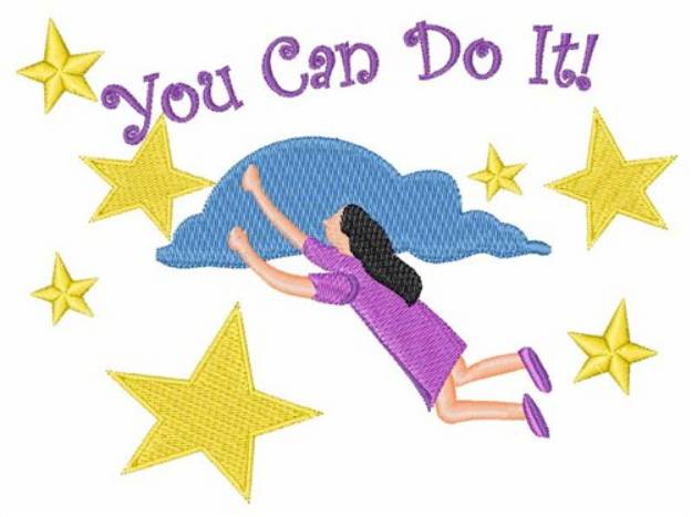 Picture of You Can Do It Machine Embroidery Design
