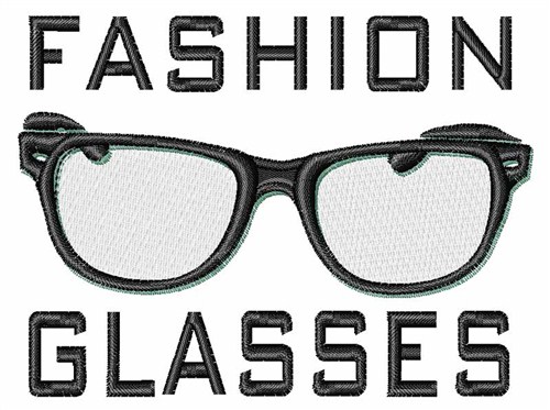 Fashion Glasses Machine Embroidery Design
