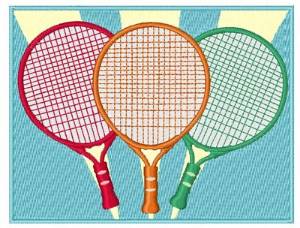 Picture of Tennis Racket Machine Embroidery Design