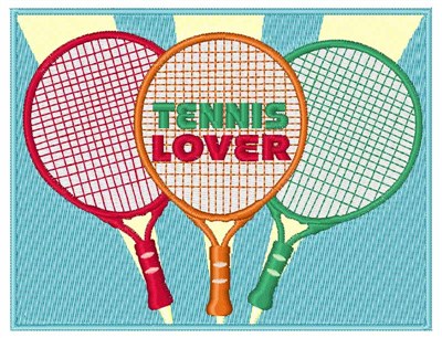 Tennis Lover Machine Embroidery Design