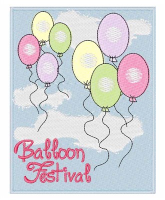 Balloon Festival Machine Embroidery Design