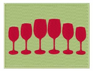 Picture of Wine Glasses Machine Embroidery Design