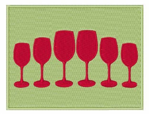 Picture of Wine Glasses Machine Embroidery Design