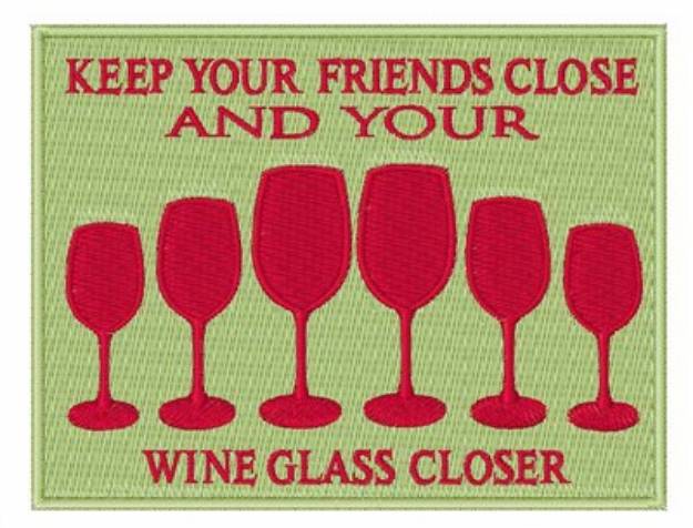 Picture of Friends and Wine Machine Embroidery Design