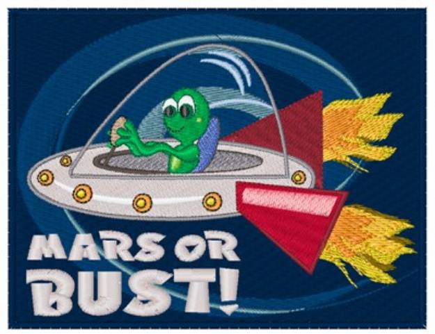 Picture of Mars or Bust Machine Embroidery Design