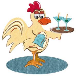 Picture of Martini Rooster Machine Embroidery Design