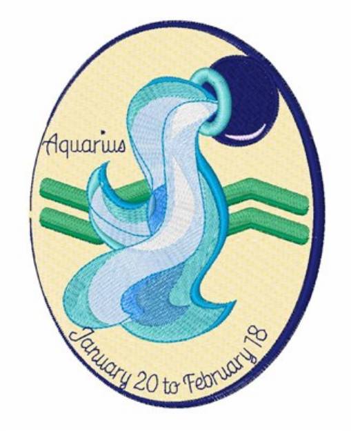 Picture of Aquarius Dates Machine Embroidery Design