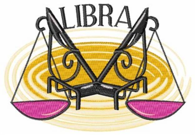 Picture of Libra Horoscope Machine Embroidery Design