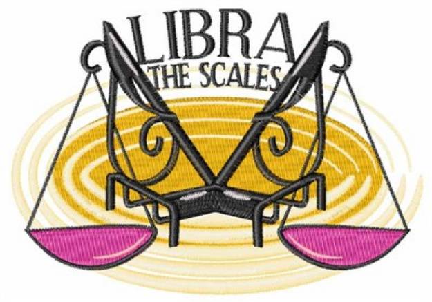 Picture of Libra Scales Machine Embroidery Design