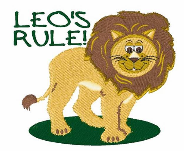 Picture of Leos Rule Machine Embroidery Design