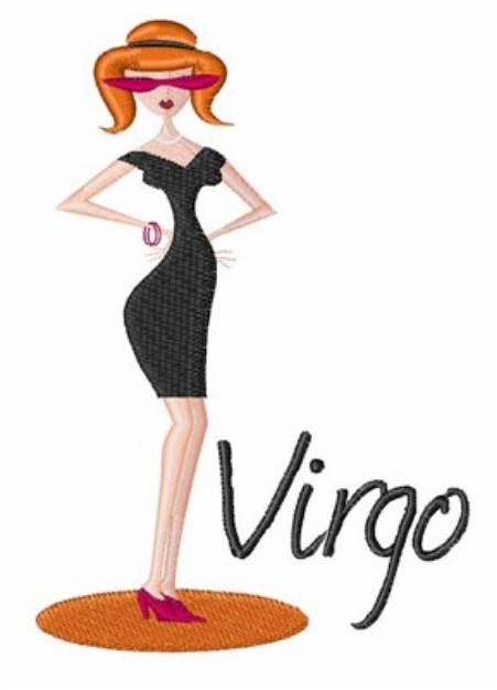 Picture of Virgo Horoscope Machine Embroidery Design