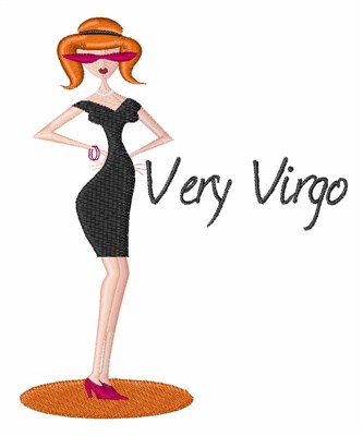 Very Virgo Machine Embroidery Design