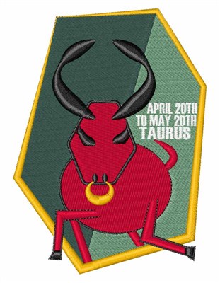 Taurus Dates Machine Embroidery Design