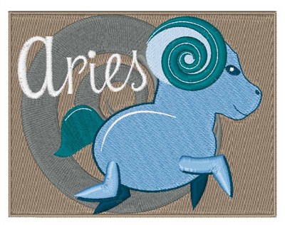 Aries Horoscope Machine Embroidery Design