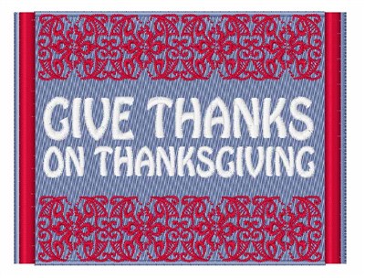 Thanks Thanksgiving Machine Embroidery Design