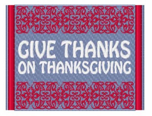 Picture of Thanks Thanksgiving Machine Embroidery Design