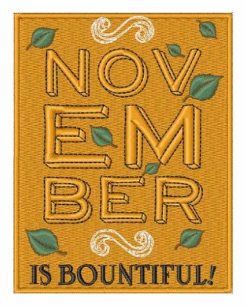 Picture of November Bountiful Machine Embroidery Design