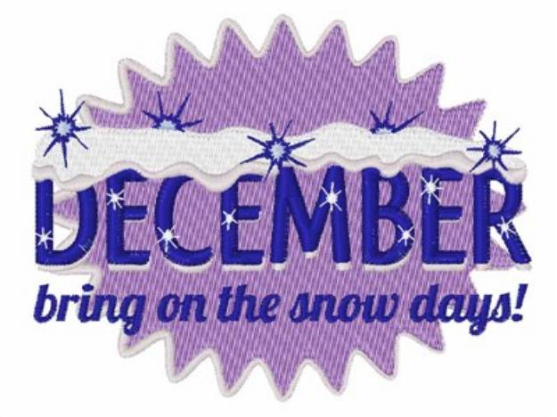 Picture of December Snow Machine Embroidery Design