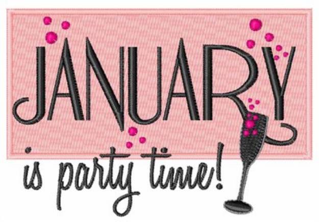 Picture of January Party Machine Embroidery Design