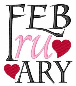 Picture of February Hearts Machine Embroidery Design