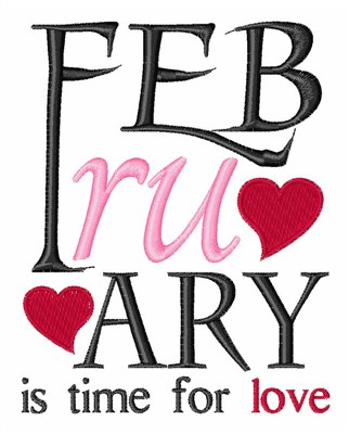 February Love Machine Embroidery Design