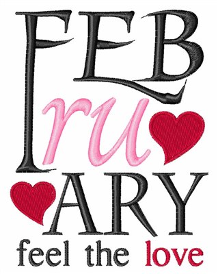 February Love Machine Embroidery Design