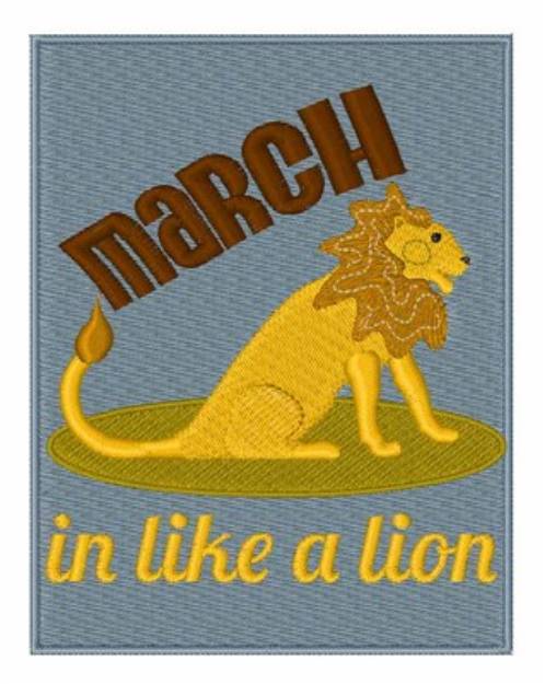 Picture of March Lion Machine Embroidery Design